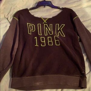 pink black sweatshirt